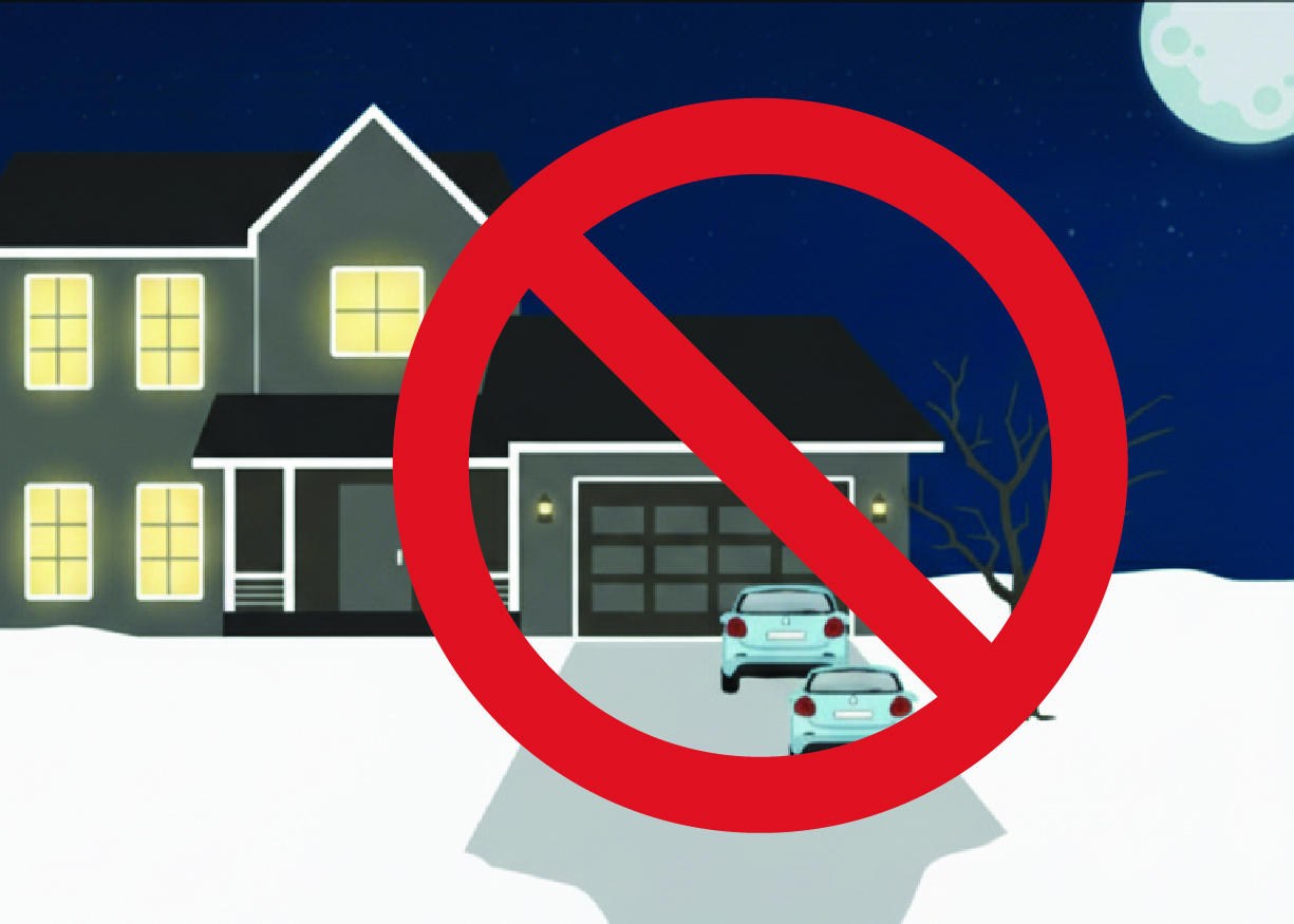 Incorrect parking - staggered vehicles